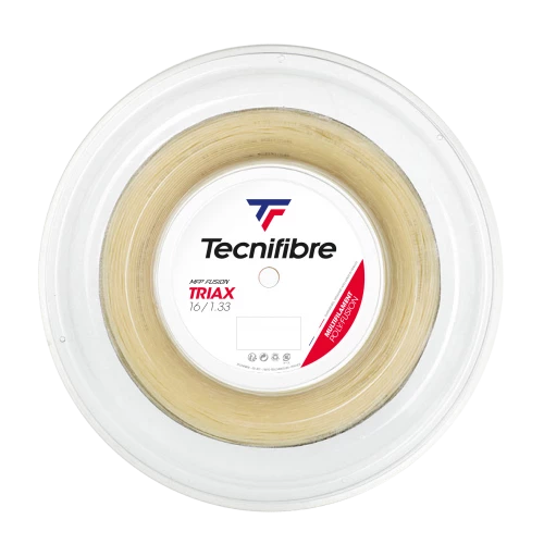 TECNIFIBRE TRIAX 1.33MM 200M REEL NATURAL TENNIS STRING 2 TECNIFIBRE TRIAX 1.33MM 200M REEL NATURAL TENNIS STRING