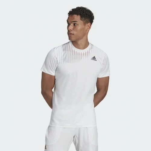 ADIDAS MELBOURNE TEE HA3344 WHITE MENS TENNIS T-SHIRT 3 ADIDAS MELBOURNE TEE HA3344 WHITE MENS TENNIS T-SHIRT