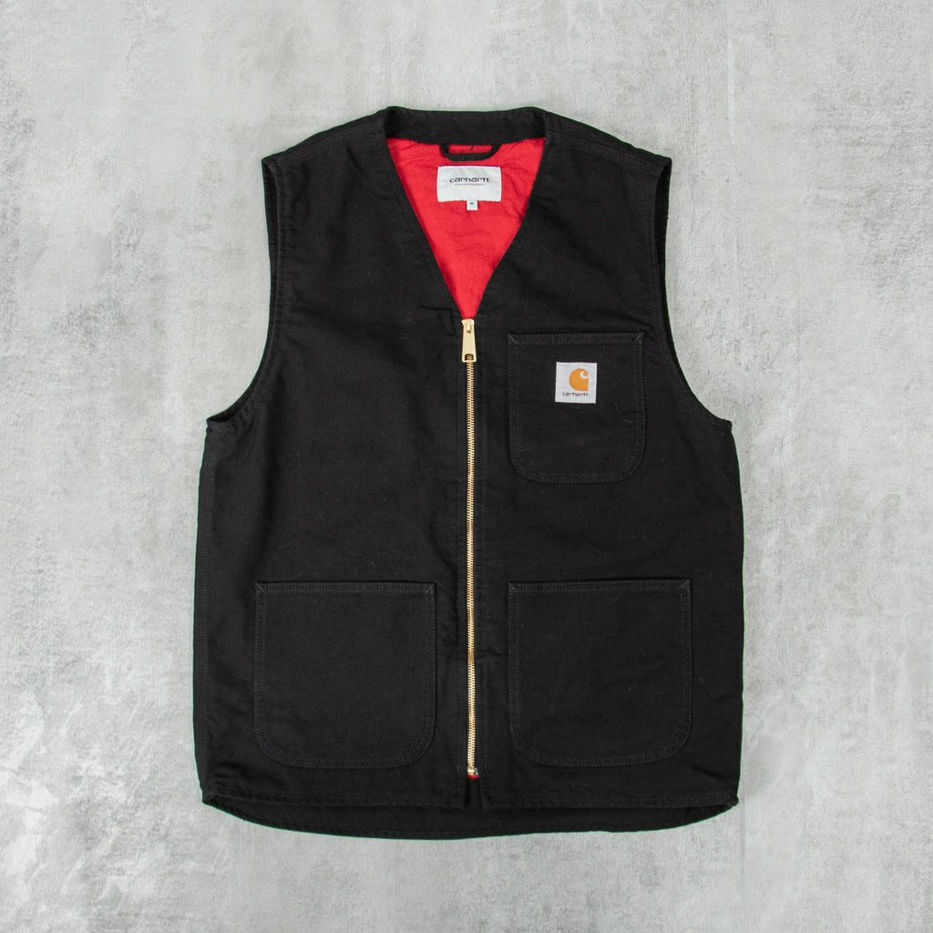 Carhartt WIP Arbor Vest - Black Rinsed 3 Carhartt WIP Arbor Vest - Black Rinsed