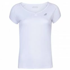 BABOLAT PLAY CAP SLEEVE TOP WHITE LADIES TENNIS
