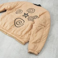 Obey Baseline Reversible Quilted Jacket - Irish Cream -Nudie Barney Shop BaselineReversibleQuiltedJacket IrishCream4 1024x1024