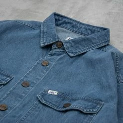 Lee Workwear Overshirt - Grey Bala 6 Lee Workwear Overshirt - Grey Bala -Nudie Barney Shop BoxPocketLocoJacket Rinse2 1024x1024