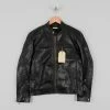 Shangri La Heritage Cafe Racer Leather Jacket - Black -Nudie Barney Shop Cafe Racer Leather Jacket black 1 1024x1024