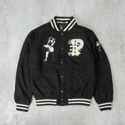 By Parra Cloudy Star Varsity Jacket - Black
