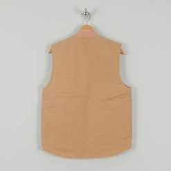 Carhartt WIP Vest - Dusty Hamilton Brown Rinsed -Nudie Barney Shop DSC 9539 1024x1024
