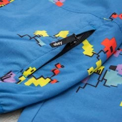 Obey Digital Reversible Jacket - Atlantic Blue / Multi -Nudie Barney Shop DigitalReversibleJacket AtlanticBlue Multi2 1024x1024