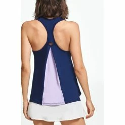 ELEVEN RACE DAY TANK TA313-424 NAVY/LILAC/WHITE -Nudie Barney Shop ELEVEN TANK LILAC BACK 500x500 1