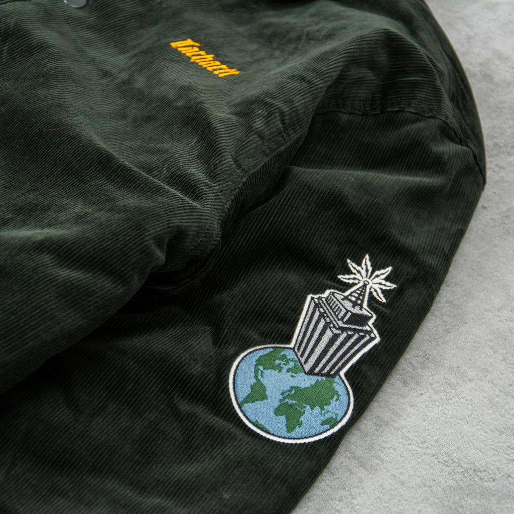 Carhartt WIP Letterman Jacket - Dark Cedar / Ochre 6 Carhartt WIP Letterman Jacket - Dark Cedar / Ochre - Image 4