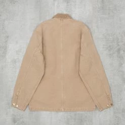 Carhartt WIP Michigan Faded Coat - Dusty H Brown -Nudie Barney Shop MichiganFadedCoat DustyHBrown5 1024x1024