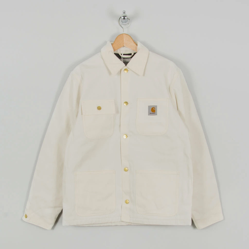 Carhartt WIP Michigan Lined Chore Coat AW - Wax Rigid 3 Carhartt WIP Michigan Lined Chore Coat AW - Wax Rigid