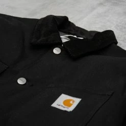 Carhartt WIP Michigan Lined Chore Coat AW - Black Rigid -Nudie Barney Shop MichiganLinedChoreCoatAW BlackRigid2 1024x1024