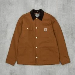 Carhartt WIP Michigan Lined Chore Coat AW - Hamilton Brown Brown Rigid