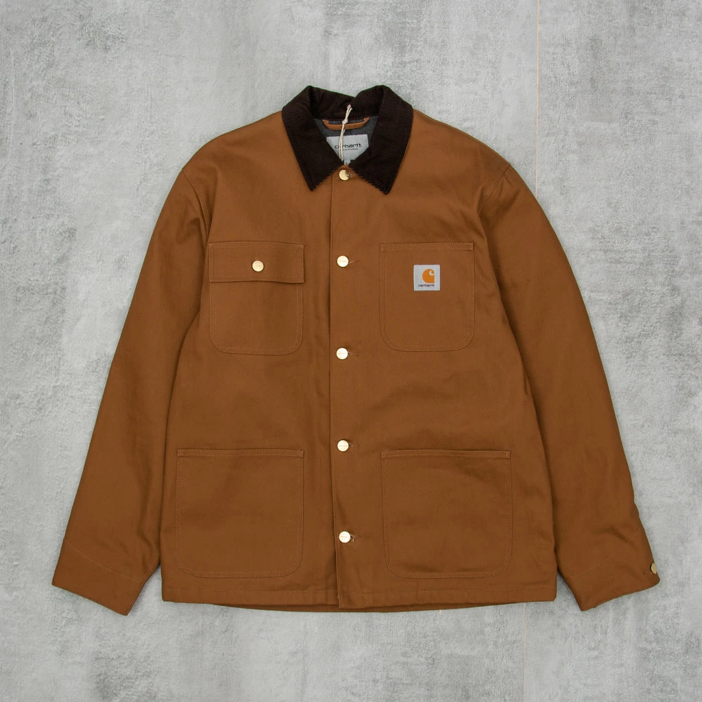 Carhartt WIP Michigan Lined Chore Coat AW - Hamilton Brown Brown Rigid 3 Carhartt WIP Michigan Lined Chore Coat AW - Hamilton Brown Brown Rigid