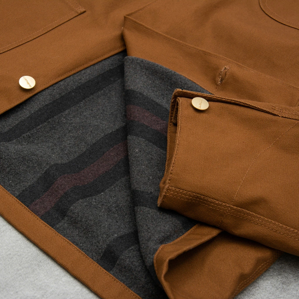 Carhartt WIP Michigan Lined Chore Coat AW - Hamilton Brown Brown Rigid 4 Carhartt WIP Michigan Lined Chore Coat AW - Hamilton Brown Brown Rigid - Image 2