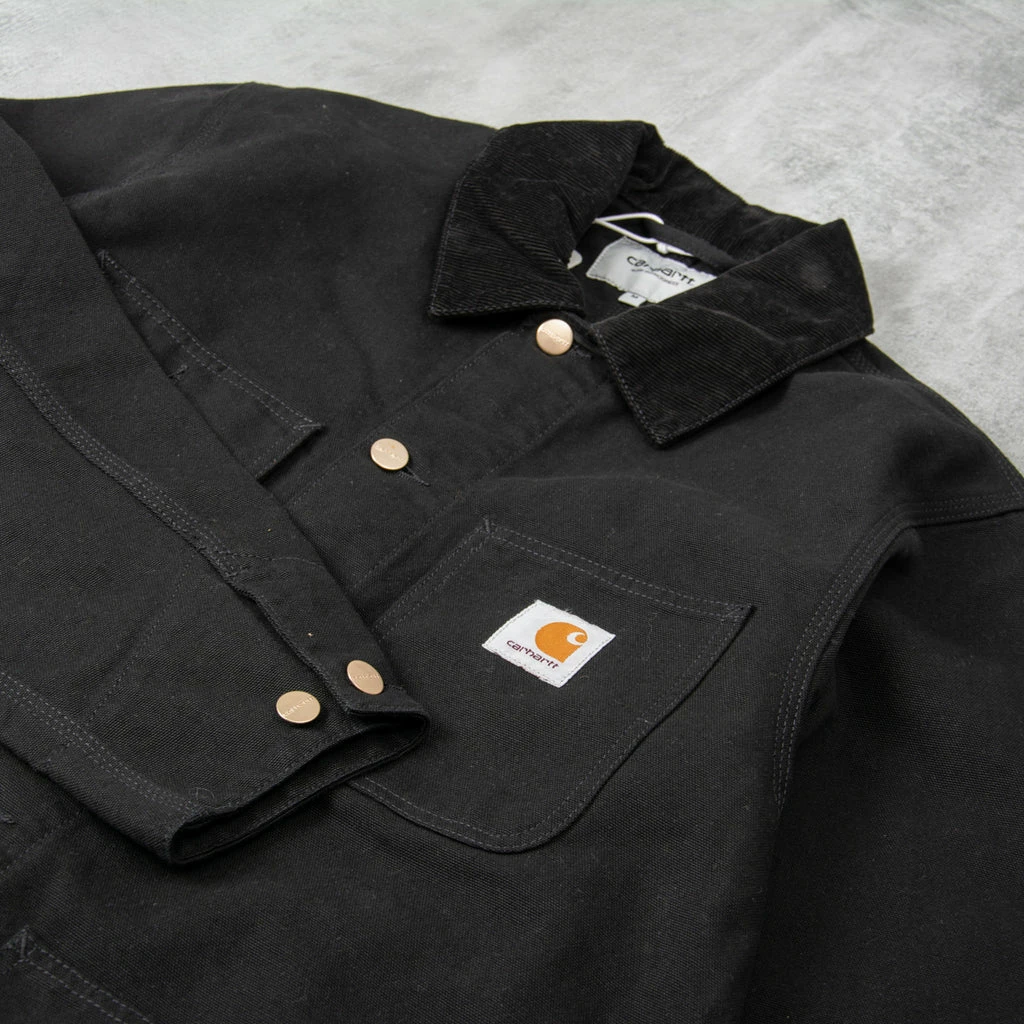 Carhartt WIP Michigan Rinsed Chore Coat - Black / Black 4 Carhartt WIP Michigan Rinsed Chore Coat - Black / Black - Image 2