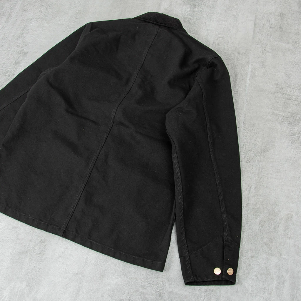 Carhartt WIP Michigan Rinsed Chore Coat - Black / Black 5 Carhartt WIP Michigan Rinsed Chore Coat - Black / Black - Image 3