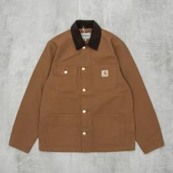 Nudie Barney Shop 11 Carhartt WIP Michigan Rinsed Chore Coat - Hamilton Brown / Tobacco
