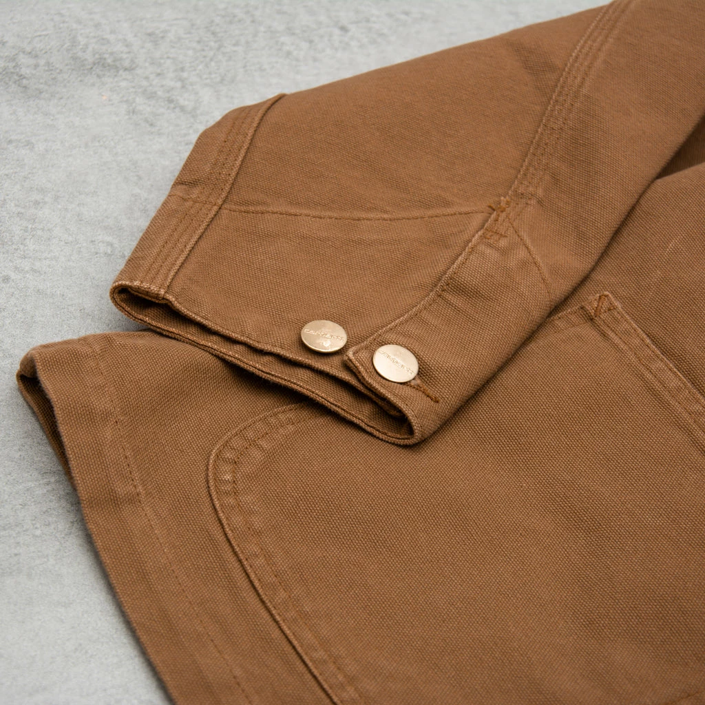 Carhartt WIP Michigan Rinsed Chore Coat - Hamilton Brown / Tobacco 6 Carhartt WIP Michigan Rinsed Chore Coat - Hamilton Brown / Tobacco - Image 4