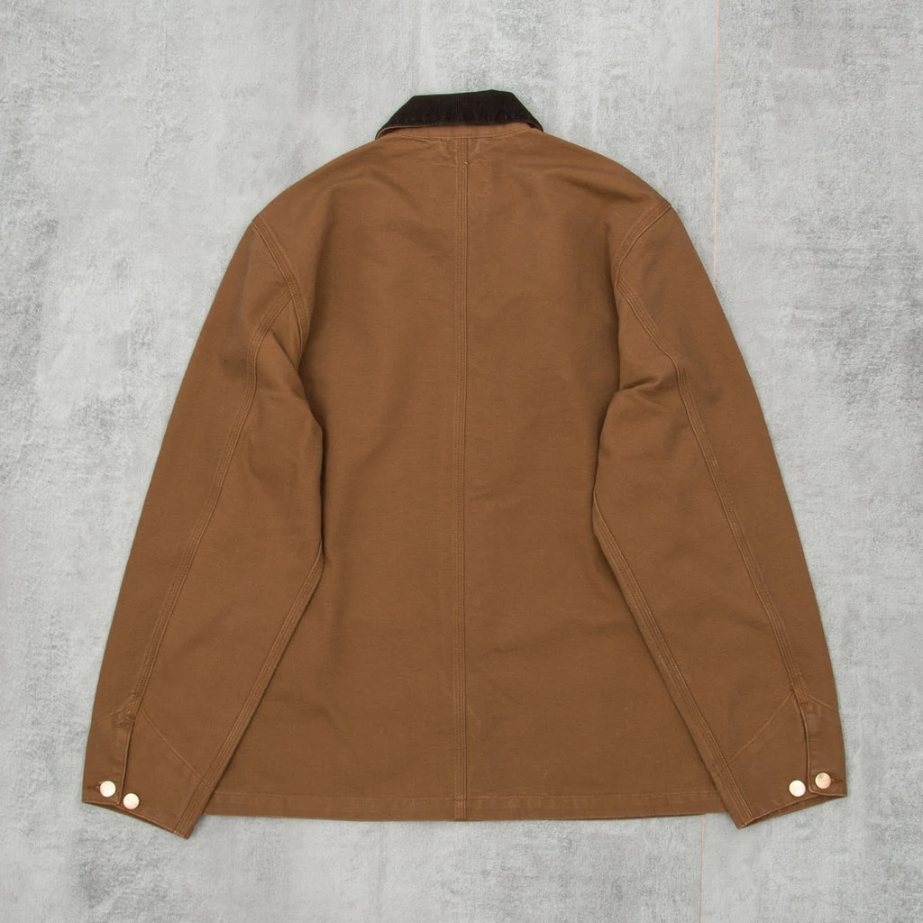 Carhartt WIP Michigan Rinsed Chore Coat - Hamilton Brown / Tobacco 5 Carhartt WIP Michigan Rinsed Chore Coat - Hamilton Brown / Tobacco - Image 3