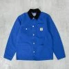 Carhartt WIP Michigan Rinsed Chore Coat - Lazurite / Black -Nudie Barney Shop MichiganRinsedChoreCoat Lazurite Black1 1024x1024