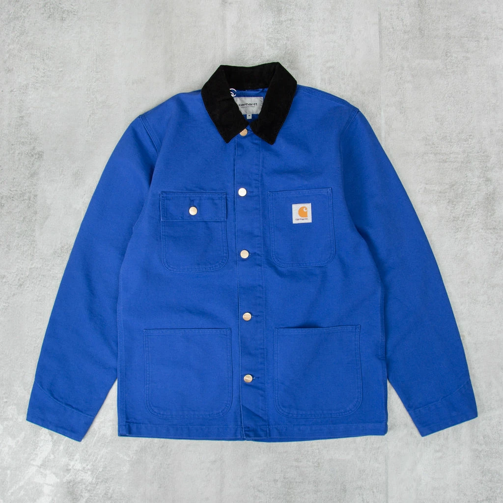 Carhartt WIP Michigan Rinsed Chore Coat - Lazurite / Black 3 Carhartt WIP Michigan Rinsed Chore Coat - Lazurite / Black