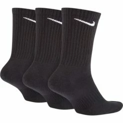 Alternative view of NIKE U NK EVERYDAY CUSHION CREW 3PAIR SX7664-010 BLACK