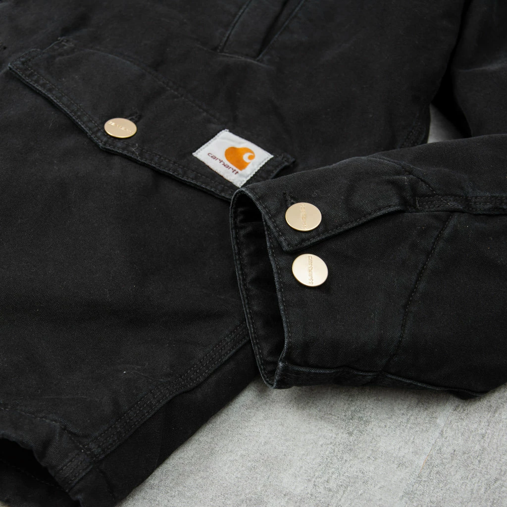Carhartt WIP Newman Coat - Black Heavy Stone Wash 6 Carhartt WIP Newman Coat - Black Heavy Stone Wash - Image 4