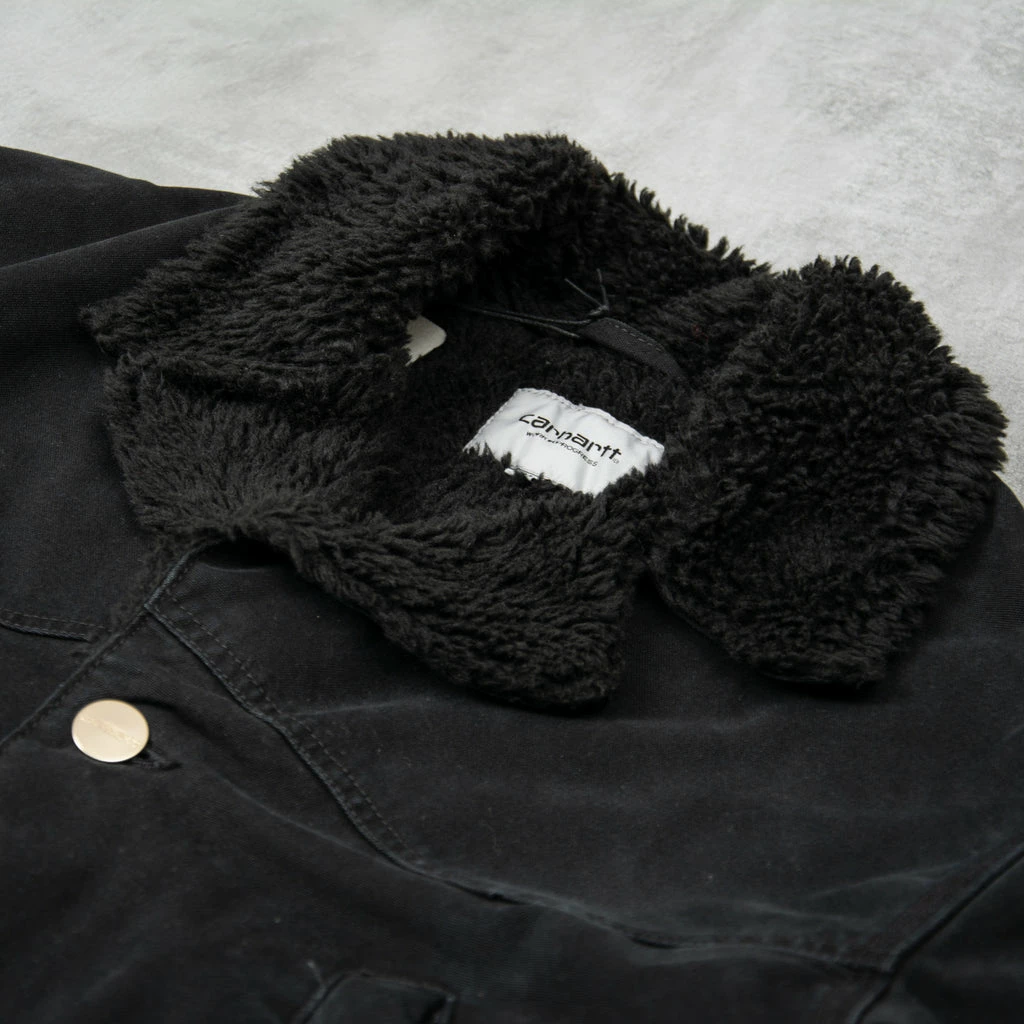 Carhartt WIP Newman Coat - Black Heavy Stone Wash 4 Carhartt WIP Newman Coat - Black Heavy Stone Wash - Image 2