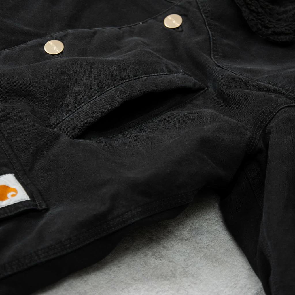 Carhartt WIP Newman Coat - Black Heavy Stone Wash 7 Carhartt WIP Newman Coat - Black Heavy Stone Wash - Image 5