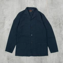 Vetra Overdyed Light Workwear Blazer - Navy