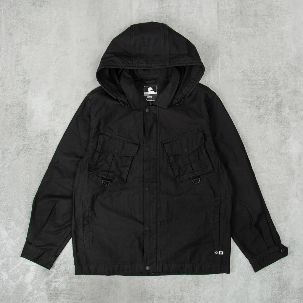 Edwin Strategy II Hooded Jacket - Black Enzyme Wash 3 Edwin Strategy II Hooded Jacket - Black Enzyme Wash