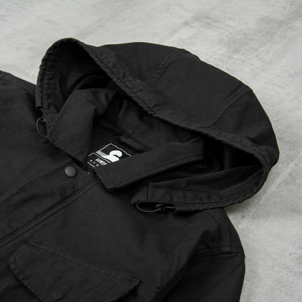 Edwin Strategy II Hooded Jacket - Black Enzyme Wash 7 Edwin Strategy II Hooded Jacket - Black Enzyme Wash - Image 5
