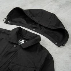 Alternative view of Edwin Strategy II Hooded Jacket - Black Enzyme Wash