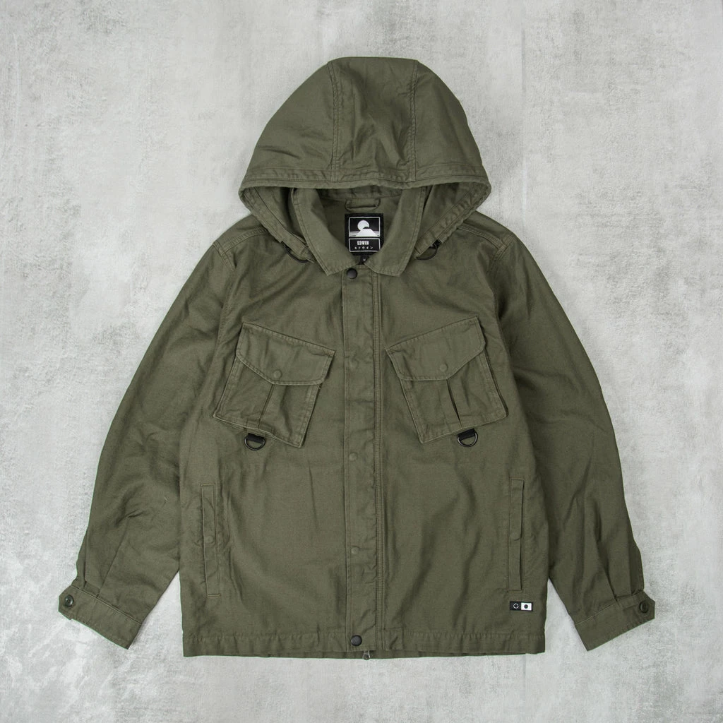 Edwin Strategy II Hooded Jacket - Ivy Enzyme Wash 3 Edwin Strategy II Hooded Jacket - Ivy Enzyme Wash