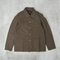Nudie Barney Shop 17 Vetra Twill Workwear Jacket Style 5c - Olive