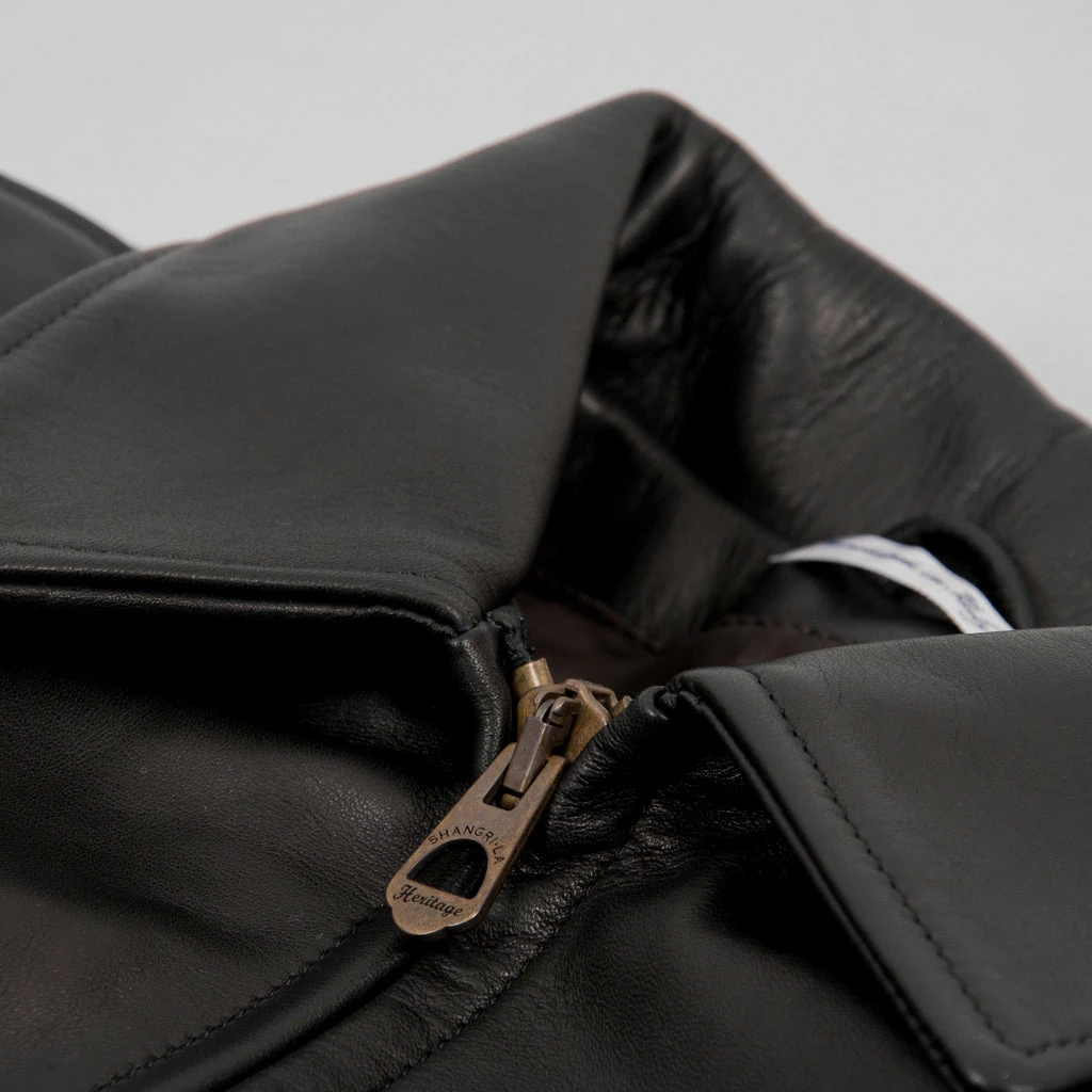 Shangri La Heritage Varenne Leather Jacket MKII - Black 4 Shangri La Heritage Varenne Leather Jacket MKII - Black - Image 2