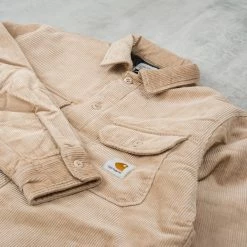 Carhartt WIP Whitsome Cord Shirt Jacket - Wall -Nudie Barney Shop WhitsomeCordShirtJacket Wall2 1024x1024