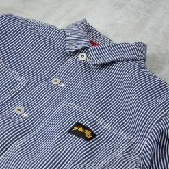 Stan Ray Winter Box Jacket - Stonewashed Hickory -Nudie Barney Shop WinterBoxJacket StonewashedHickory3 1024x1024