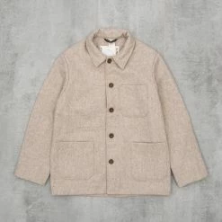 Nudie Barney Shop 21 Le Laboureur Wool Work Jacket - Ecru