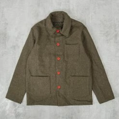 Nudie Barney Shop 30 Le Laboureur Wool Work Jacket - Khaki