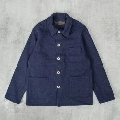 Nudie Barney Shop 19 Le Laboureur Wool Work Jacket - Navy