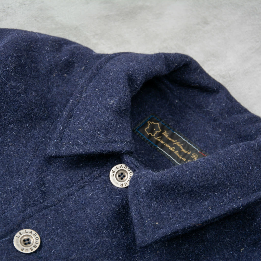 Le Laboureur Wool Work Jacket - Navy 4 Le Laboureur Wool Work Jacket - Navy - Image 2