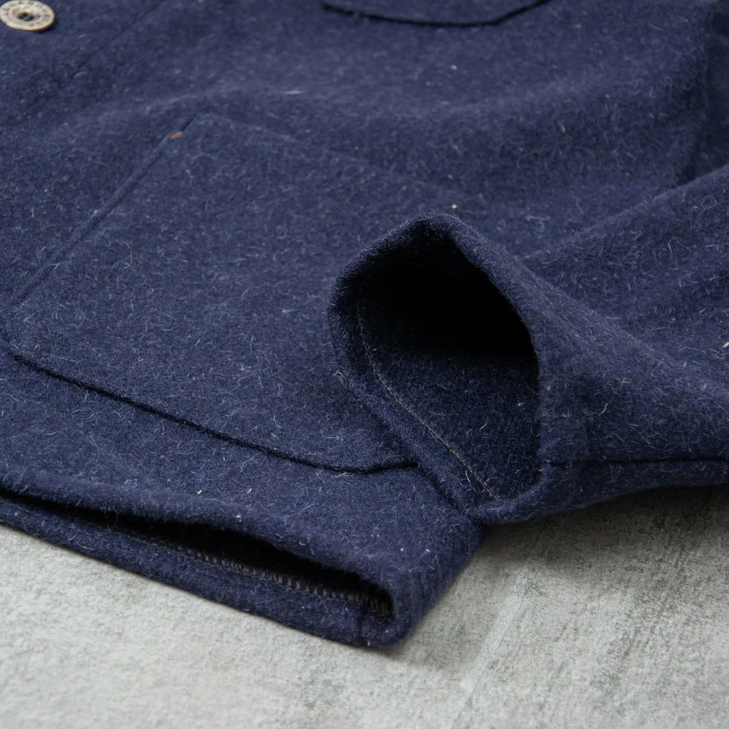 Le Laboureur Wool Work Jacket - Navy 6 Le Laboureur Wool Work Jacket - Navy - Image 4