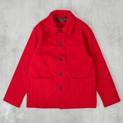 Nudie Barney Shop 9 Le Laboureur Wool Work Jacket - Rouge