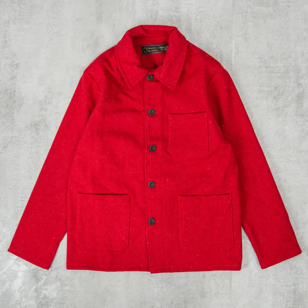 Le Laboureur Wool Work Jacket - Rouge 3 Le Laboureur Wool Work Jacket - Rouge